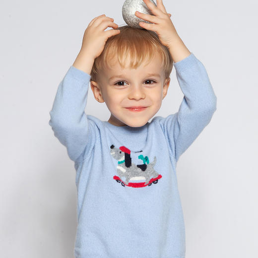 🎁【满赠活动】MOKA莫卡·奇趣萌宠系列-滑板狗套头毛衣 商品图1