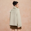 QH935斯尔丽25秋冬新款含羊绒围巾款手工包针绣时尚小个子双面呢大衣 商品缩略图1