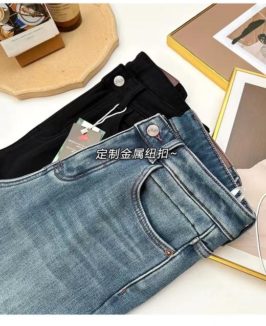 D112017加厚绒微喇裤女2025年冬季高腰显瘦喇叭长裤 商品图14