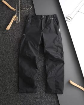 D112026秋冬运动户外登山轻量防风防水半拉链硬壳压胶冲锋裤