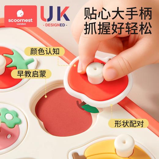【科巢】硅胶手抓板儿童益智玩具0-3岁宝宝蒙氏早教婴儿拼图形状配对 商品图2