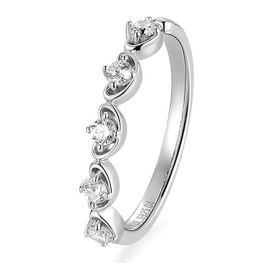 卡蒂罗KADER 元宝女戒  新中式925银闪锆点缀元宝财运环绕好运来简约大气可调节单戒 日常通勤百搭 商品图1