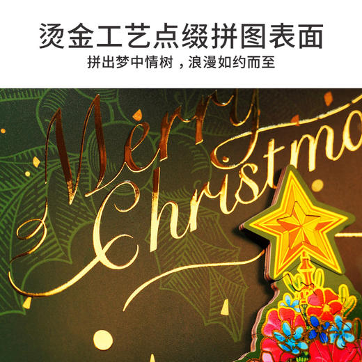 TOI图益拼图带框木质异形成人版高颜值手工diy玩具鲜花圣诞树礼物 商品图2