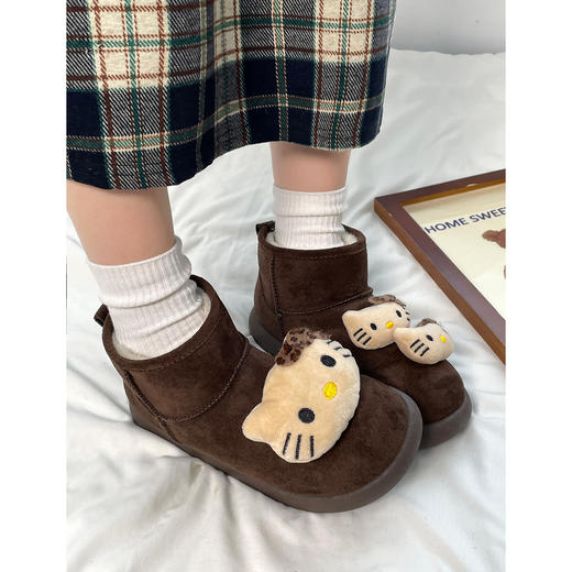 【YW】无忧购冬季Kitty加绒保暖棉鞋蓄热保暖雪地靴MIS-6058（截单后3-5天发货） 商品图6