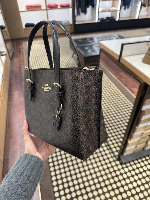 到手价1899元 Coach爆款 mollie 25小号托特 25*19cm 深色老花 美国代购，无中文标签，介意慎拍 商品图2