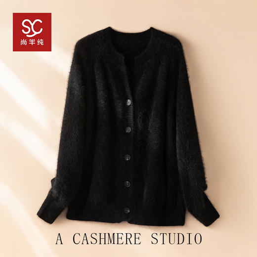 北美小动物毛毛~重工加厚V领保暖毛衣外套女上衣 商品图4