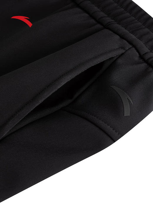 安踏加绒针织运动卫裤女士冬季新款轻暖健身跑步直筒长裤子162547308N 商品图3