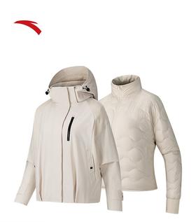 安踏（ANTA）羽绒三合一软壳衣丨85%鸭绒内胆运动外套女叠穿两件套162548605