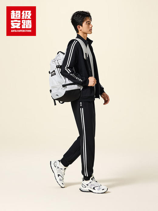 超级安踏运动裤男女同款秋季双条纹复古空气层舒适休闲长裤子172538301U 商品图2