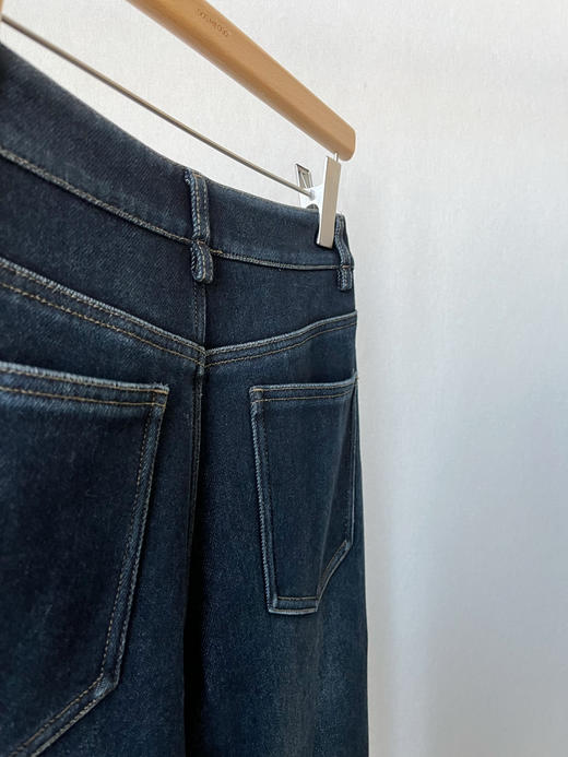 【直筒直腿】噢蜜ooomeooo直筒加绒牛仔蓝仔裤 商品图13