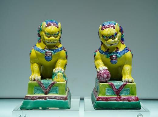 唐三彩天安门对狮 商品图0