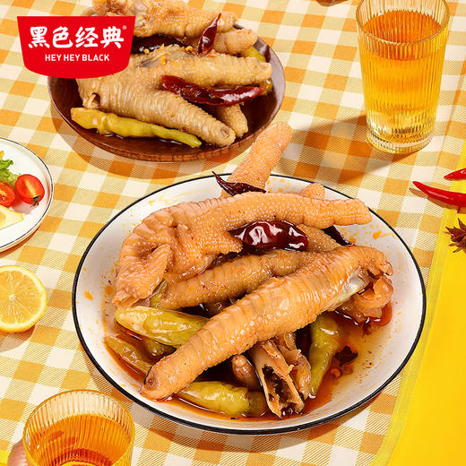 黑色经典泡椒凤爪150g老坛泡爪卤味辣味熟食小吃休闲美食鸡爪零食 商品图2