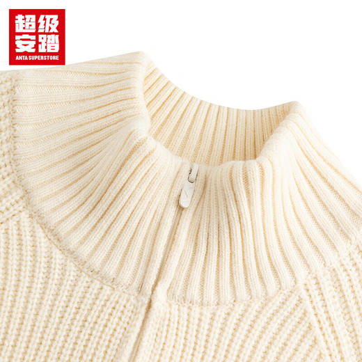 超级安踏ZANMANG LOOPY联名丨毛衣女士秋冬保暖立领宽松编织衫162548724U 商品图3