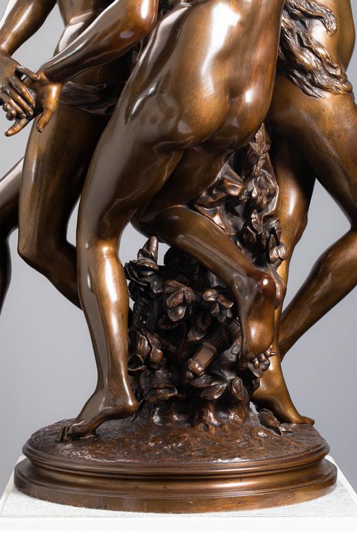独角鹿西洋古董19世纪法国雕塑大师Jean-Baptiste Carpeaux签名出品青铜群雕「Les trois GrâcesLes trois Grâces 美惠三女神」 商品图8