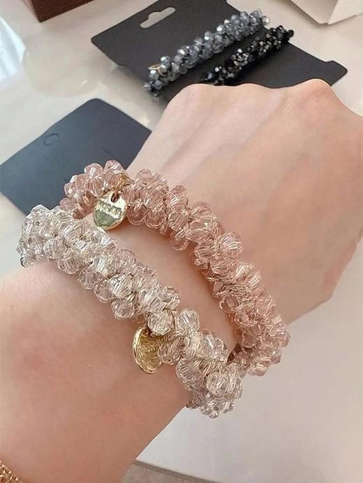 【两组包邮】萝萝拉·水晶发圈 | 不扯发友好设计、闪耀不伤发、舒适佩戴、拯救基础发型、时尚气质 商品图1