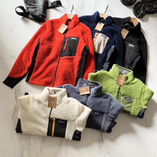 D112010Classic Retro-X限定配色抓绒羊羔绒立领拉链外套夹克 商品图0