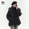 P&X设计师女装2025冬季宽松简约连帽短款羽绒服825424177 黑色 商品缩略图0