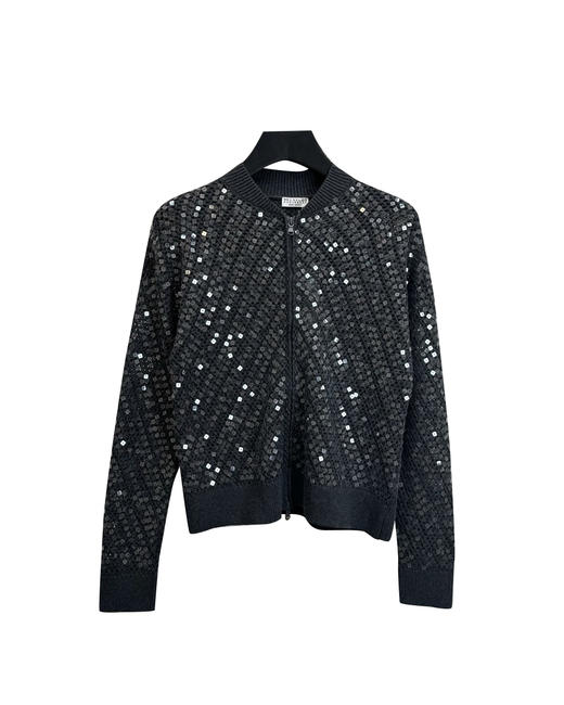 女款亮片镂空针织毛衣外套he006 商品图0