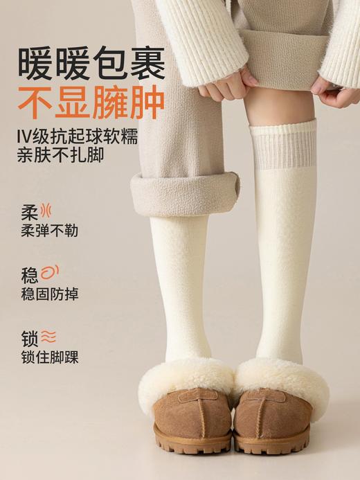 经典桑蚕丝羊毛小腿袜FC2193 商品图2