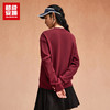 超级安踏加绒圆领卫衣女士秋冬抓毛保暖复古网球风套头衫上衣女162548702U 商品缩略图3