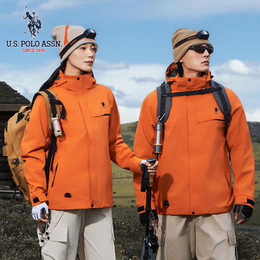 U.S.POLO ASSN的三合一情侣冲锋夹克， 防泼抗寒、保暖三合一，可拆卸多重穿搭 商品图5