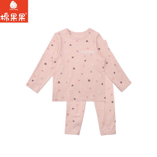 棉果果春季新品女宝满印柔软舒适5A抗菌纯棉套头套装M121302226019 商品图1