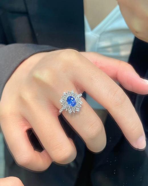 1.15ct刻面蓝宝石戒指 商品图4