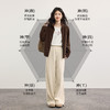 【周四狂欢价】熙世界奶芙加绒阔腿裤冬季女2025新款厚款休闲直筒裤糯米针织长裤 商品缩略图1