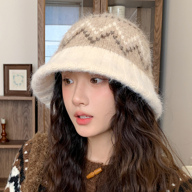 【QINGFAN费尔岛提花针织帽】经典费尔岛花纹 复古别致 柔软毛线材质 保暖亲肤 加大加深帽型 巧妙修饰脸型 ZXT