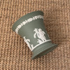 英国Wedgwood Jasperware宽口花瓶/笔筒 碧绿 商品缩略图0