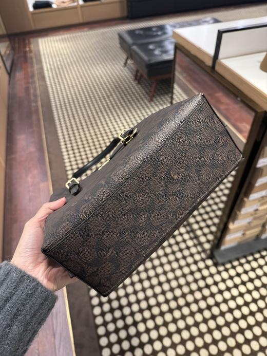 到手价1899元 Coach爆款 mollie 25小号托特 25*19cm 深色老花 美国代购，无中文标签，介意慎拍 商品图3
