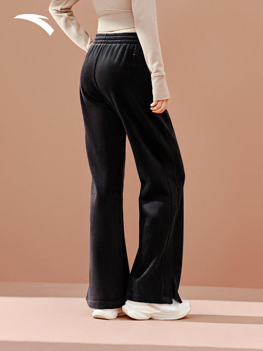 安踏灯芯绒阔腿裤女士冬季新款高腰垂感直筒休闲长裤子162547307N 商品图2