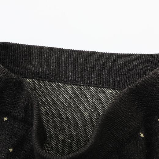 D112055深灰色波点毛衣裙a字裙半身裙25秋冬季穿搭新款女长裙子半裙 商品图6