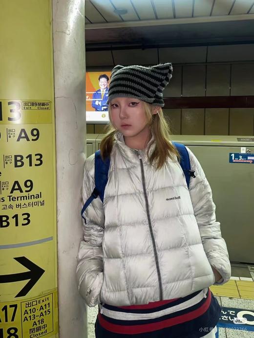 D112044日系纯色方格超轻量化立领绒羽绒服 商品图10