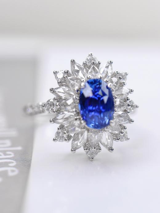 1.15ct刻面蓝宝石戒指 商品图2