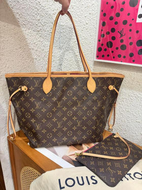 LV 老花 nf 中号 红内里 斜挎包