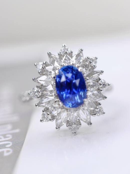 1.15ct刻面蓝宝石戒指 商品图3