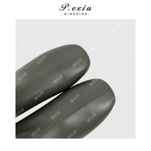 PanYiXiu/潘依绣植鞣羊皮方圆头瘦瘦靴极简高筒靴 TB25011 商品图2