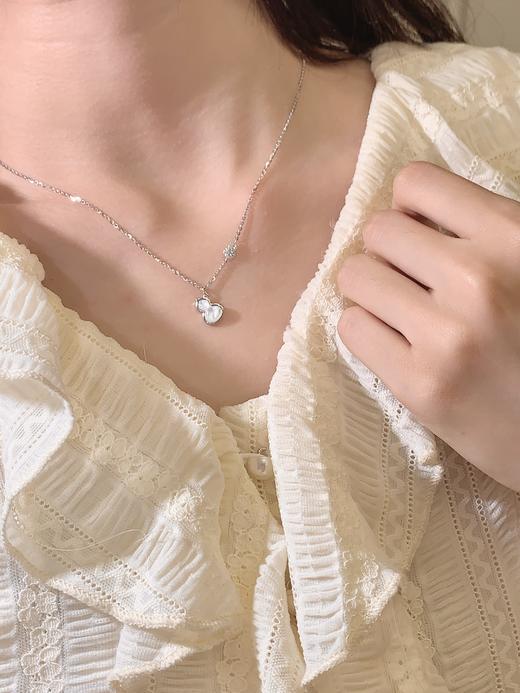 卡蒂罗KADER 福禄双全项链 新中式925银闪锆满缀葫芦白月光轻奢大气高级感锁骨链 日常小众百搭 商品图3