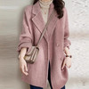 2025秋冬季新款粉色毛呢大衣女小个子中长款气质休闲呢外套 商品缩略图0