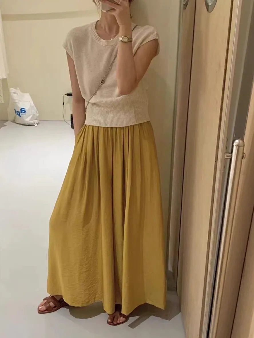 季末清仓❗格桑米Gesamy高腰宽松休闲裙裤2