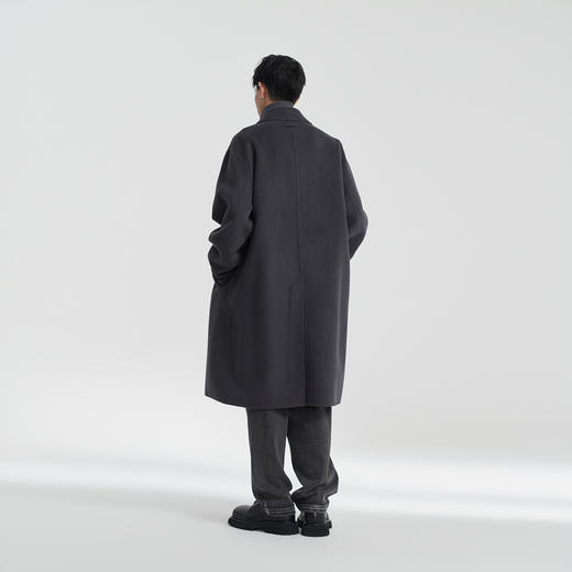 MODE COMMUTER | MC冬季休闲毛呢羊毛混纺长款大衣男MCE126110D 商品图3