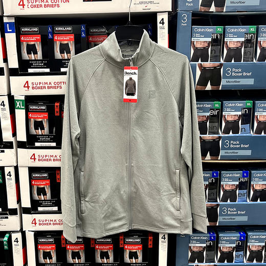 BENCH 男士纯色插肩袖立领拉链休闲舒适长袖夹克外套 商品图0