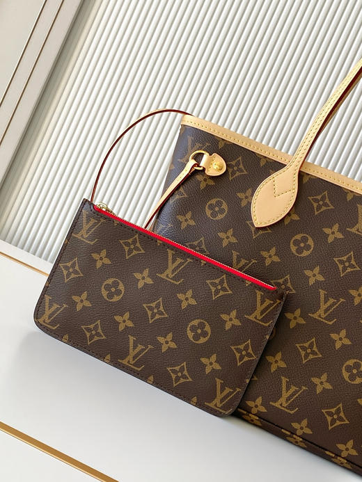 秋冬特惠💰1190 渠道级LV【全钢五金 MB163c01变码芯片】te级 全套包装 M41000老花红内里 NEVERFULL 小号手袋 Neverfull 小号手提包 商品图4