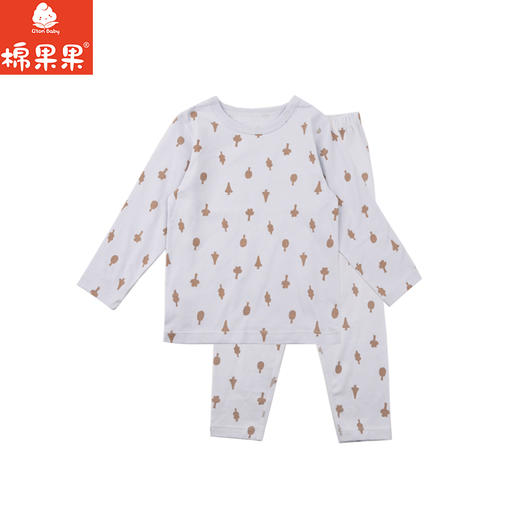 棉果果春季新品男宝满印柔软舒适5A抗菌纯棉套头套装M111302226018 商品图0