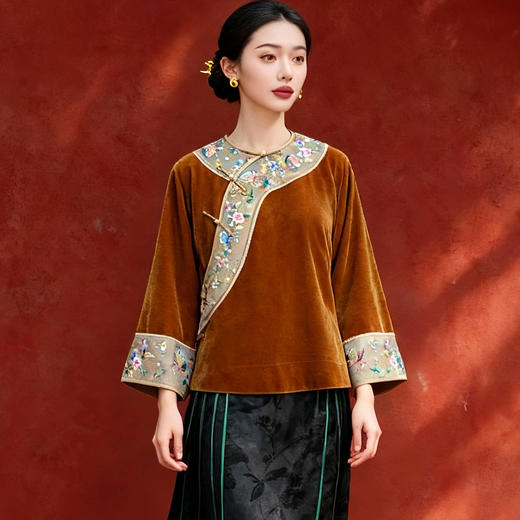 M252827-T丝绒小衫 商品图1