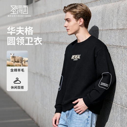 含绵羊毛 圣得西圆领加绒卫衣 商品图1