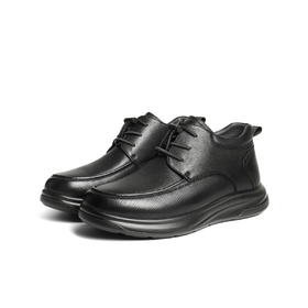 BF楼百丽25冬男鞋高帮休闲皮鞋短靴加绒男靴冬新商场同款商务8XG11DD5