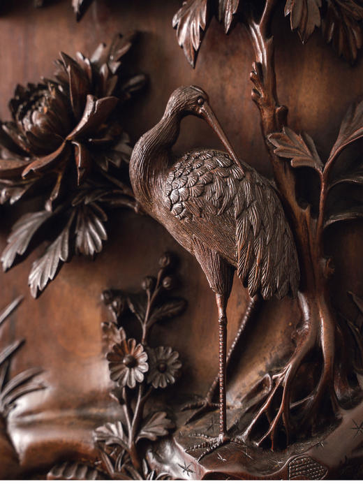 独角鹿西洋古董20世纪初法国出品维多东方风格高浮雕祥龙花纹装饰缅甸花梨木多宝阁 商品图5