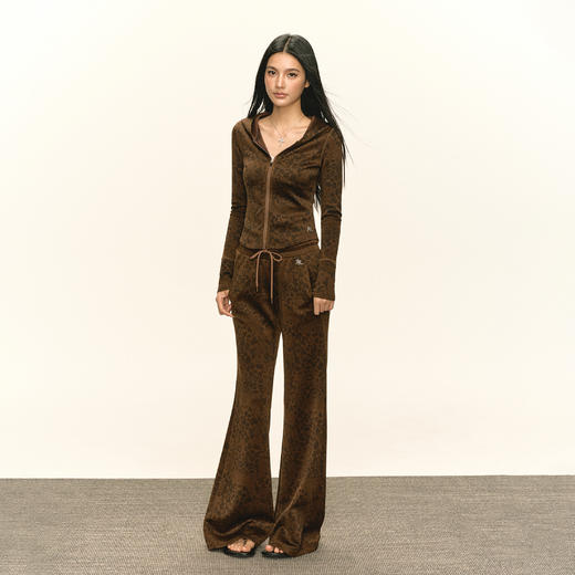 Ariseism 美式复古长袖上衣长裤套装女秋季新款两件套 商品图2